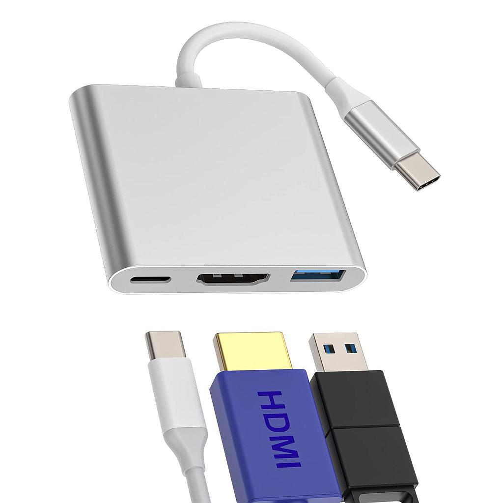 ADAPTADOR TIPO C / TIPOC / HDMI / USB 3.0 / AOW